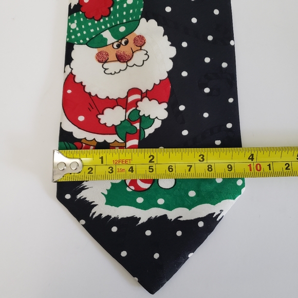 Hallmark Happy Holidays Santa & Reindeer Playing Golf Tie by MMG Party Work - Picture 3 of 7